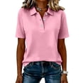 thumbnail image 6 of HAJWOH Polo Shirts for Women Golf Button Collared Summer Short Sleeve Tops Lightweight Work Polo Shirt Womens Blouses, 6 of 6