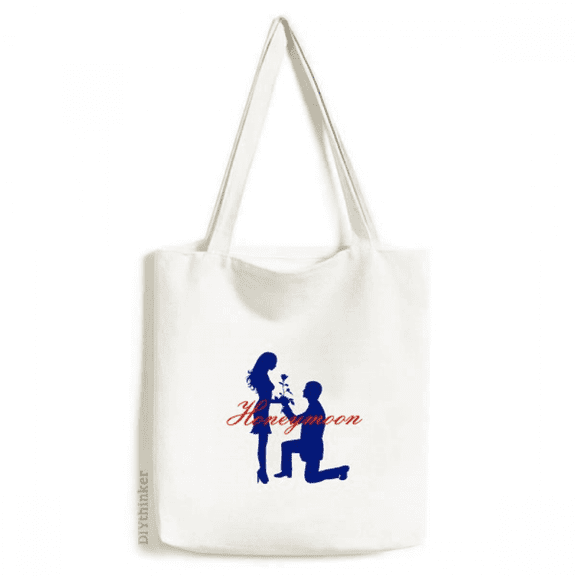 Wedding Roses Flower Love Tote Canvas Bag Shopping Satchel Casual Handbag