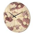 thumbnail image 3 of Designart 'Pineapple Summer Bliss Retro III' Mid-Century Modern Wood Wall Clock, 3 of 5