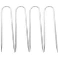 thumbnail image 3 of FRCOLOR U Shaped Ground Stakes with Gaskets for Securing Artificial Grass Landscape Fabric and Gardening Projects 4 Pieces, 3 of 8