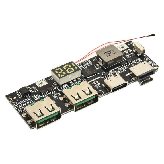 USB Power Bank Converter Module 22.5W Fast Charging Circuit Board DIY 5V Output 9-36V Input for Mobile Devices