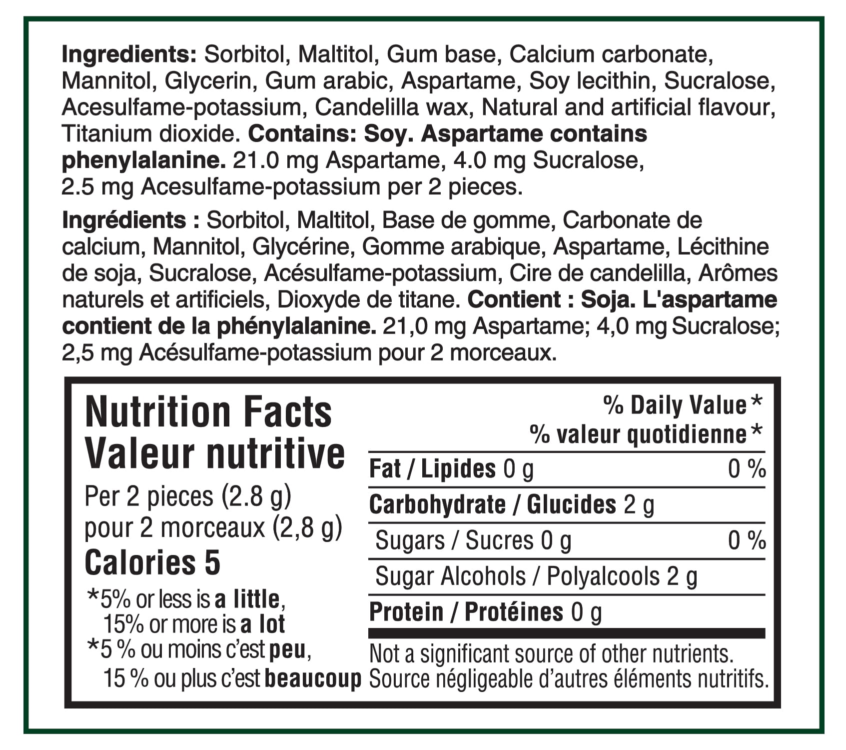 Dentyne Ice, Gomme sans sucre à la menthe verte - Paquet de 4 (48 Morceaux) 4 Paq (12 pcs ea), 48ct