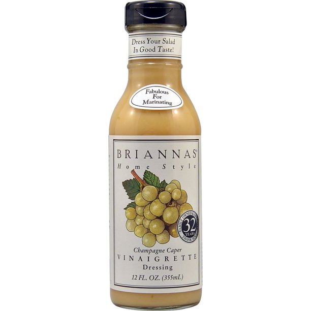 BRIANNAS Champagne Vinaigrette Dressing, 12 Fl Oz GLUTEN Free