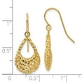 thumbnail image 2 of Auriga Fine Jewelry 10K Yellow Gold D/C Dangle Earrings for Women (L- 1.14 inch, W- 0.49 inch), 2 of 6