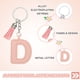 thumbnail image 3 of Llavero de letra inicial del alfabeto Uxcell, llaveros de cuero lindos con charm de letra con borlas para mujeres, llavero rosa D, 3 of 7