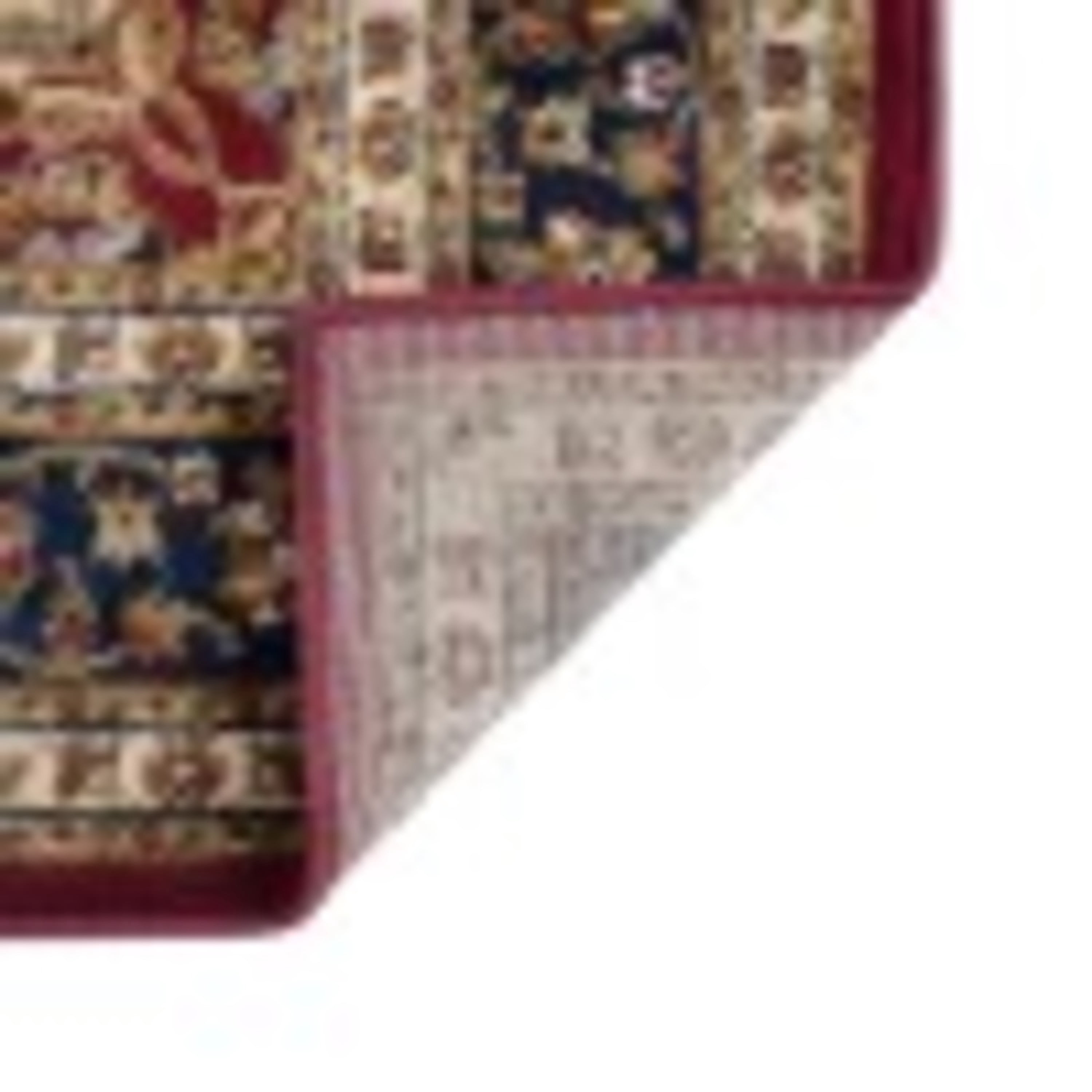 Sensation Transitional 8' x 10' Red and Beige Polypropylene Indoor Area Rug