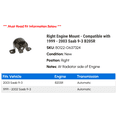 thumbnail image 2 of Right Engine Mount - Compatible with 1999 - 2003 Saab 9-3 B205R 2000 2001 2002, 2 of 2