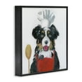 thumbnail image 3 of Stupell Industries Chef Dog Kitchen Helper Animals Painting Black Framed Art Print Wall Art, 17 x 17, 3 of 8
