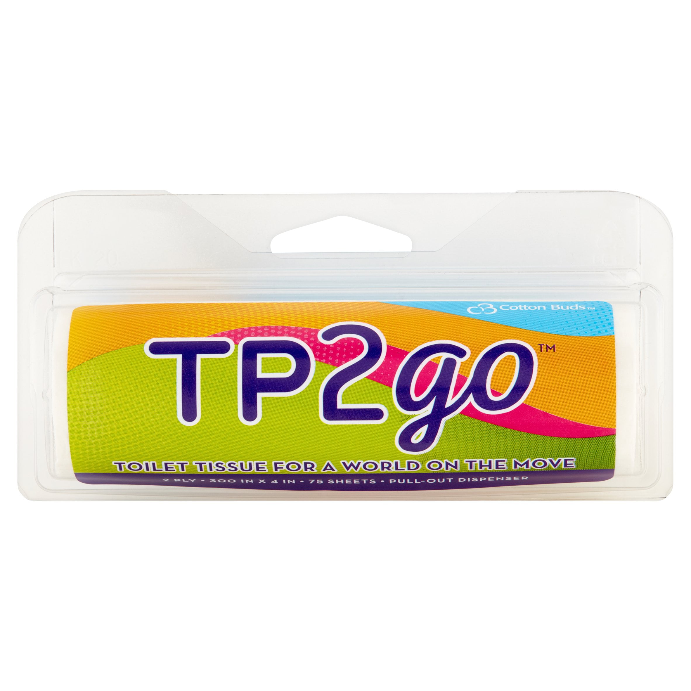 Cotton Buds Cotton Buds TP2go Unscented Toilet Tissue Sheets, 75