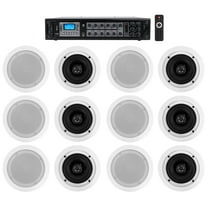 Home Audio System (12) 5.25" White Bedroom/Living Room/Bathroom Ceiling Speakers