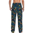 thumbnail image 3 of Goofa Hawaiian Style Printed Soft Pajama Pants for Men, Wide Leg Comfy Casual Lounge Yoga Pants-Small, 3 of 9