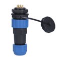 thumbnail image 3 of Enchufe de aviación con conector a prueba de agua IP68, tuerca trasera, terminal macho hembra, 250 V, 5 A, SP2012 pines, 3 of 10