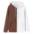 thumbnail image 4 of NMMUED Zip Up Hoodie Women Oversized Hoodie Sweatshirt for Women Hooded Jacket Women Zip Up Jackets for Women, Brown 3XL, 4 of 4