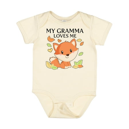 

Inktastic My Gramma Loves Me- Little Fox Gift Baby Boy or Baby Girl Bodysuit