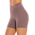 thumbnail image 1 of Shorts CRZ YOGA Butterluxe tiro alto 5" color malva talla pequeña, 1 of 4
