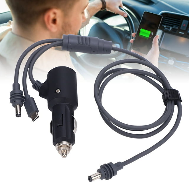 for StarlinkMini 3 in 1 DC Power Cable Cigarette Lighter, Barrel Jack USB C Replacement Cable Cord, Car Charger Plug and DC Male Adapter Cable for StarlinkMini Accessories
