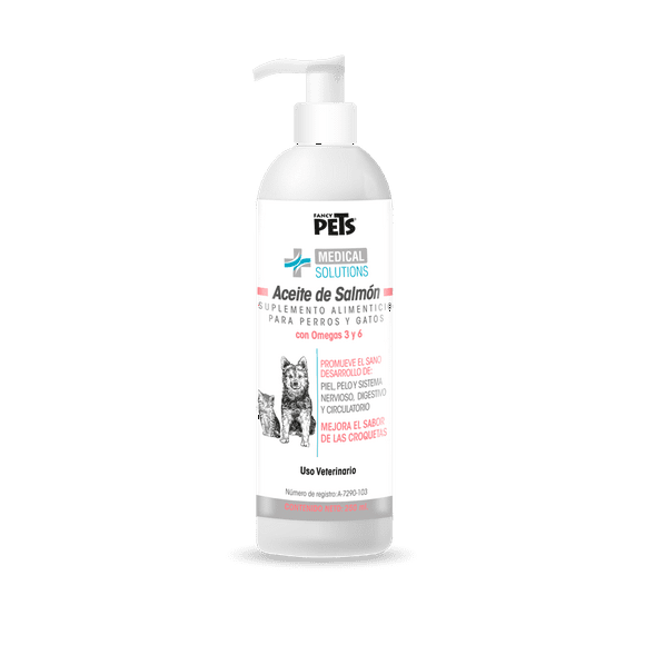 Aceite De Salmón Omega 3 Y 6 Para Perros Y Gatos 250 Ml