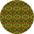 thumbnail image 1 of Ahgly Company Machine Washable Indoor Round Transitional Bakers Brown Area Rugs, 5' Round, 1 of 7