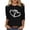 Black, variant on NJGRAE Business Casual Tops for Women Womens Tee Shirts Women's Fashion Valentine's Day Printed Round Neck Three Quarter Sleeve Casual T Shirt Top Watercolor Print Relaxed Fit Xxxl