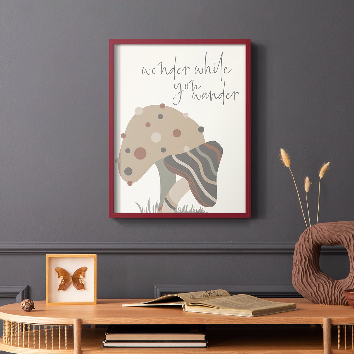 Wonder While you Wander Framed Print - Solid Wood in Single Picture Frame Solid Wood 2 Framed Print