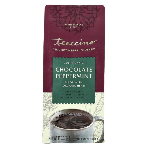 Teeccino Chicory Herbal 'Coffee' - Chocolate Mint 11 oz Pkg