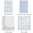 thumbnail image 3 of Caribbean Joe, Cooling 6PC Sheet Set, Full, Wavy Coastal Shells, 3 of 4