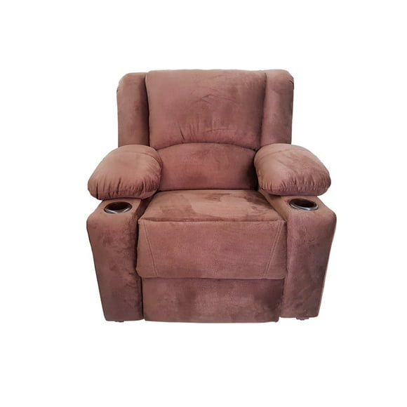 Sillón Reclinable Sheraton Tu Espacio Muebles Suede Chocolate