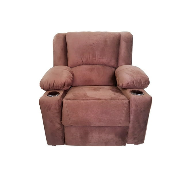 Sillón Reclinable Sheraton Tu Espacio Muebles Suede Chocolate