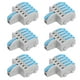 thumbnail image 3 of Conector rápido SPL de 20 piezas, 1 entrada y 5 salidas, divisor de tipo empuje, terminal de cable de cobre y PC (azul), 3 of 14