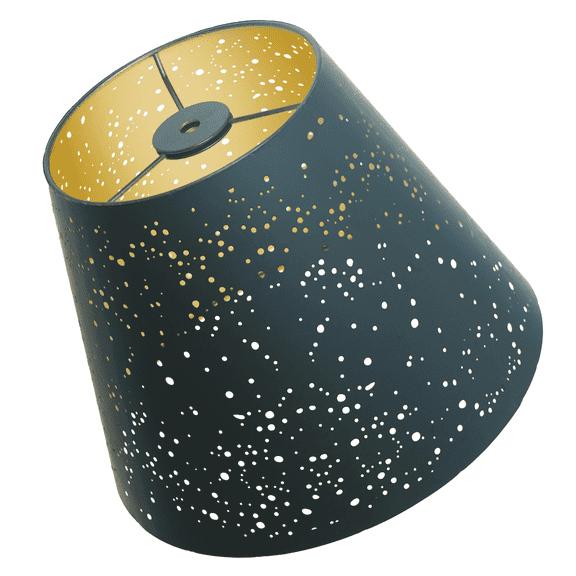 Medium Lamp Shades For Table Lamp,SWAIFDEE Floor Lamp Shade For Living Room And Bedroom. 6x10x7.5inch. Art Stars Etched Black Lampshades Replacement