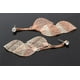 thumbnail image 3 of Aretes Largos Hojas Filigrana Swarovski Oro Rosa 14k Lam rosa Unitalla, 3 of 4
