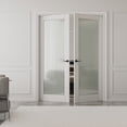 thumbnail image 2 of 60" X 80" 1-Lite Interior Frosted Glass French Doors Solid Manufacture Wood Double Doors, 2 of 8