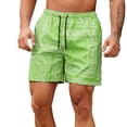 thumbnail image 2 of Casual Shorts for Men 2026 Summer Lightweight Elastic Waist Relaxed Fit Paisley Print Beach Shorts with Pockets, 2 of 8