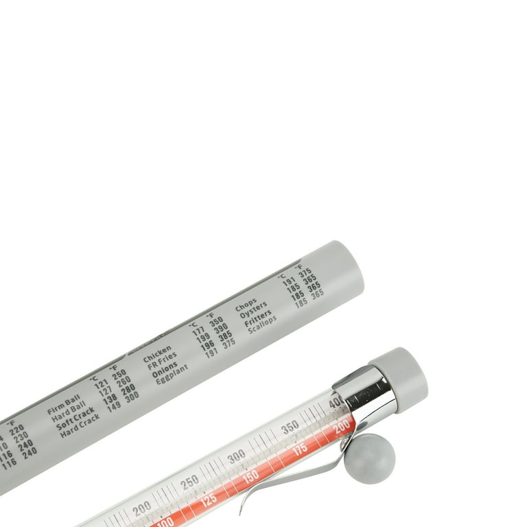 GLASS THERMOMETER for Candle Making with Stainless Steel Clip NEW