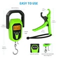 thumbnail image 6 of Fish Scale, AMIR 110lb/50kg Digital Fish Scale with Fish Gripper 38'' Tape Measure LCD Screen Display Portable Digital Scale for Fishing Luggage Gift for Him Green, 6 of 11