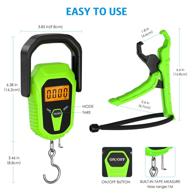 AMIR Digital Fish Scale 110 lb with Gripper and Tape Measure photo 5