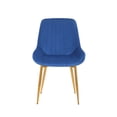 thumbnail image 3 of Porthos Home Dayo Set Of 2 Velvet Dining Chairs With Low Back, Shallow Scoop Seat And Golden Chrome Legs (Armless Design Is Suitable For Small Kitchens And Dining Areas), 3 of 7