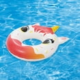 thumbnail image 6 of Bluescape White Unicorn Donut Inflatable Swim Tube Pool Float, for Kids, Age 9 & up, Unisex, 6 of 7