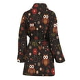 thumbnail image 2 of Cute Owl Women Bathrobe One Size Univeral Fits, Owl Bird Fashion Lightweight Plush Fleece Long Robe For Women, 2 of 3