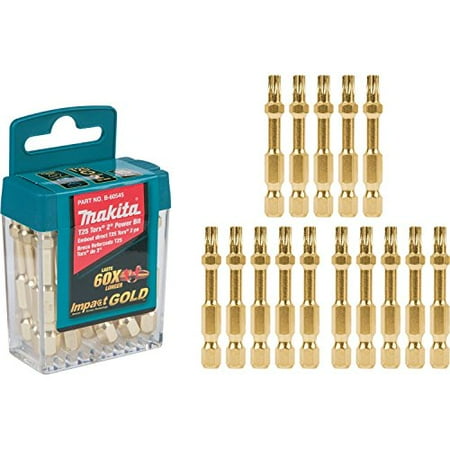 

Makita B-60545 Impact Gold T25 Torx 2â€³ Power Bit 15/Pk