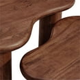 thumbnail image 4 of Pemberly Row Contemporary Mango Wood Nesting Coffee Table Set in Walnut, 4 of 10