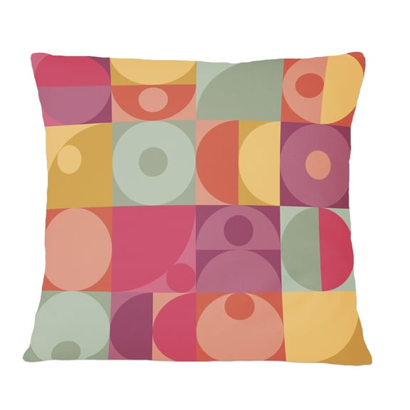 Designart Geometric Retro Minimal I' Mid-Century Modern Throw Pillow - 12x20