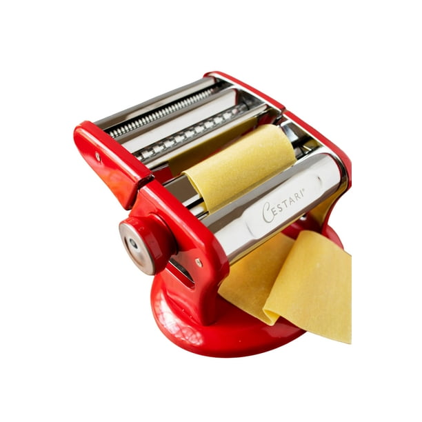 Máquina de pasta profesional para hacer pasta – Base de succión patentada única para uso antideslizante de máquina de rodillo de pasta de acero inoxidable – 150 mm – Fabricador de fideos y rodillo de