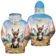 thumbnail image 3 of Welcome Spring Fairy Toy Fox Terrier in Flower Meadow All Over Print 3D Hoodie Unisex Merch Hoodies Dog Lover - 13002, 3 of 6