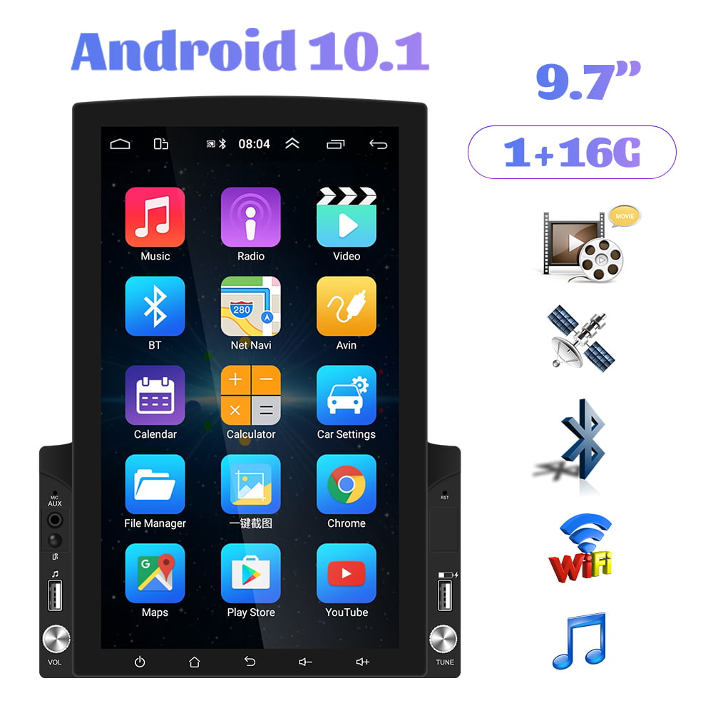 9.7" Ultra Delgado Android 9.1 auto estéreo RADIO GPS BT WIFI 4G Enlace Espejo DAB OBD 