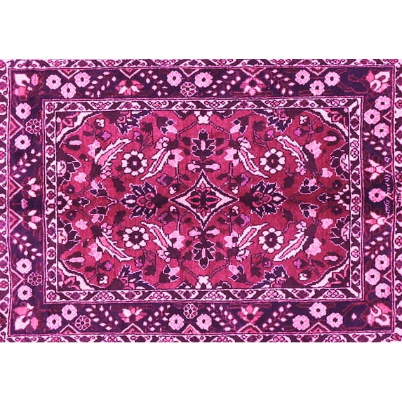 Ahgly Company Indoor Rectangle Persian Pink Traditional Area Rugs, 8' x 12'