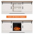 thumbnail image 3 of Sliding Barn Door TV Stand for up to 75 inch TVs White, 3 of 7