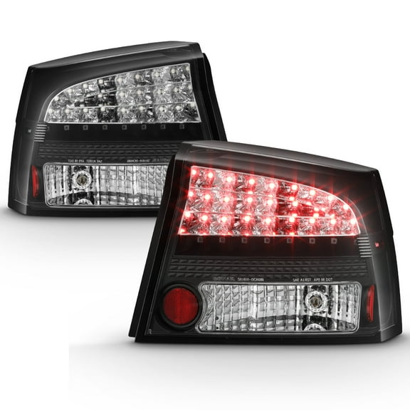 Black 2009-2010 Dodge Charger LED Perform Tail Lights Brake Lamps Left Right