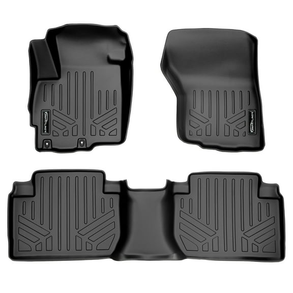 SMARTLINER 2 Rows Custom Fit Floor Liners Compatible with 2011 - 2013 Mitsubishi Outlander (Gasoline)