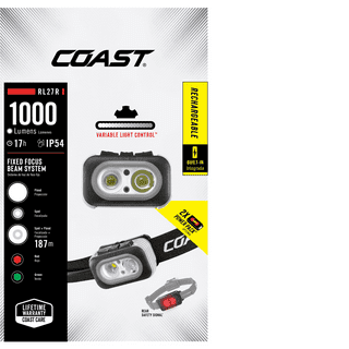 COAST WPH30R 1000 Lumen Waterproof Rechargeable LED Headlamp
